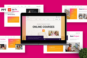 Online Courses - Education PPT, a Presentation Template by Deepslide Studio