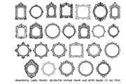 Ornamental label frames 25 svg items, a Background Graphic by SketchArtStudio (Thumbnail 1 of 3)