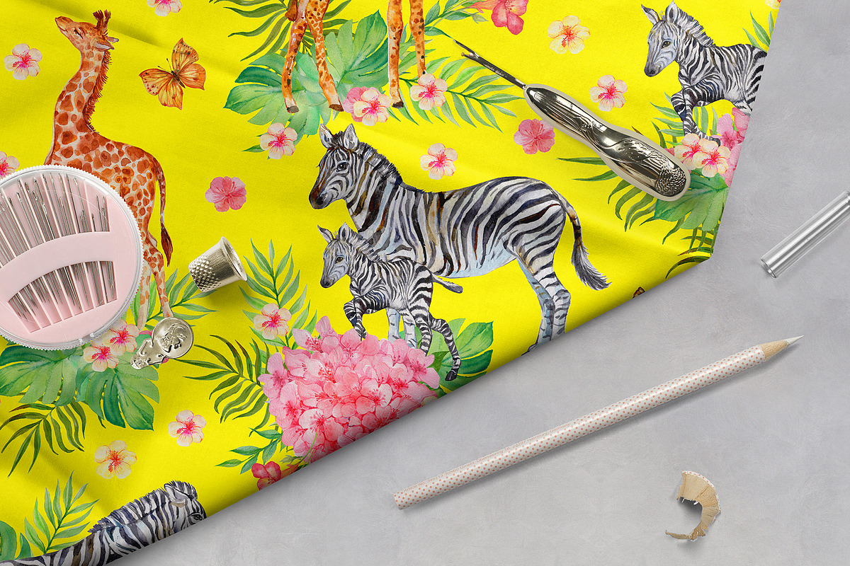 Zebra and Giraffe Patterns, a Pattern Graphic by MitrushovaArt (Photo 7 of 11)