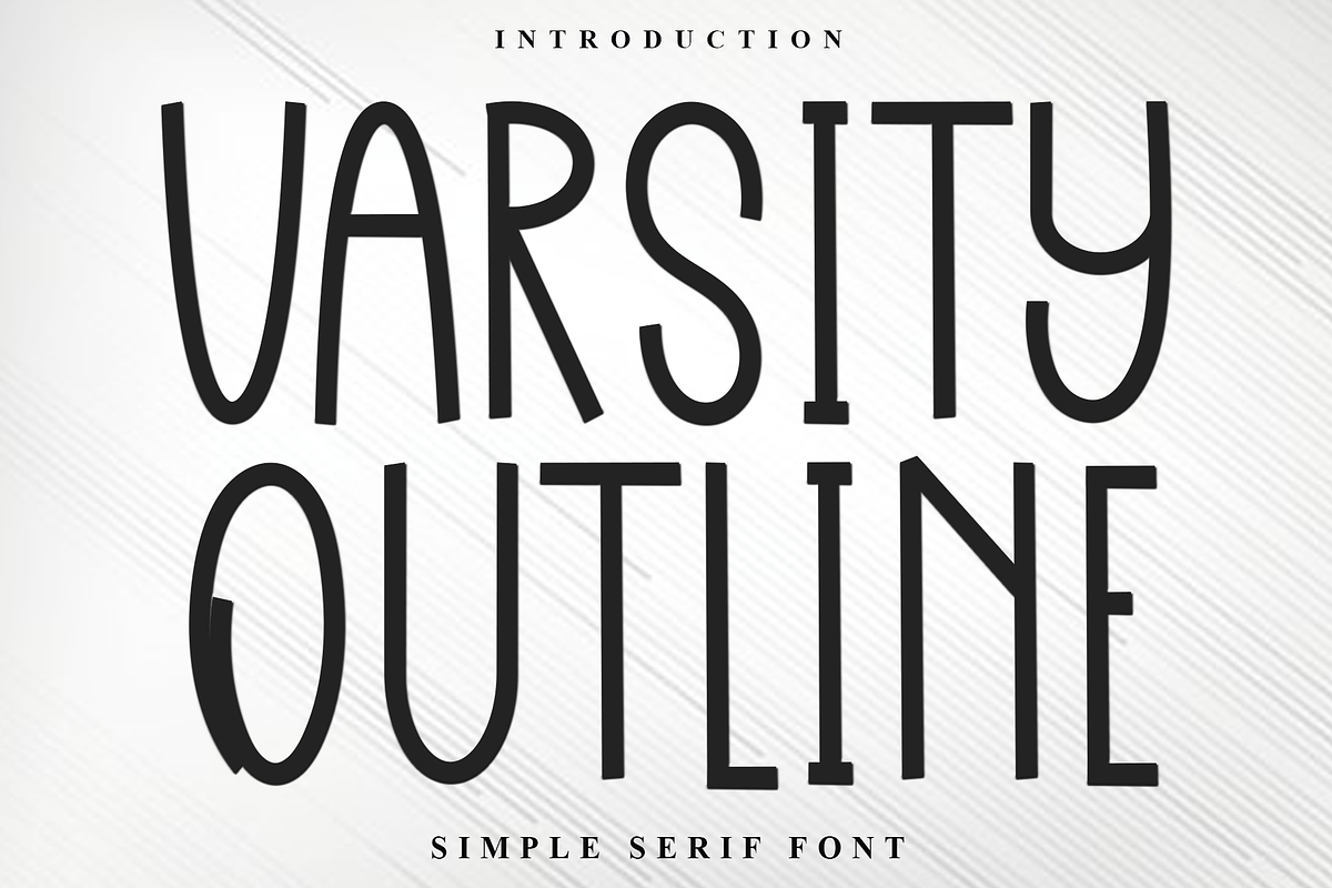 Varsity Outline, a Serif Font by InermediaSTUDIO (Photo 1 of 8)