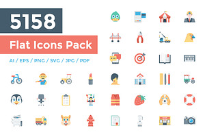 5158 Flat Icons Pack, a Duotone Icon by Creative Stall