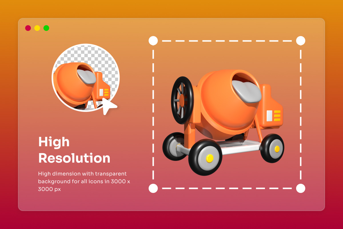 Construction Site Essentials 3D Icon, an Object Graphic by twinstd (Photo 4 of 6)