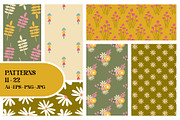 Retro Floral Groovy Vintage Patterns, a Pattern Graphic by Sofico (Thumbnail 11 of 15)