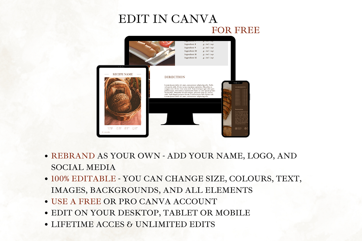 Aesthetic Recipe Cards Template, a Magazine Template by Digital By Nikoleta (Photo 10 of 11)