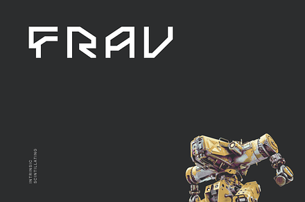 Frav Futuristic Tech Font, a Font by baqoos