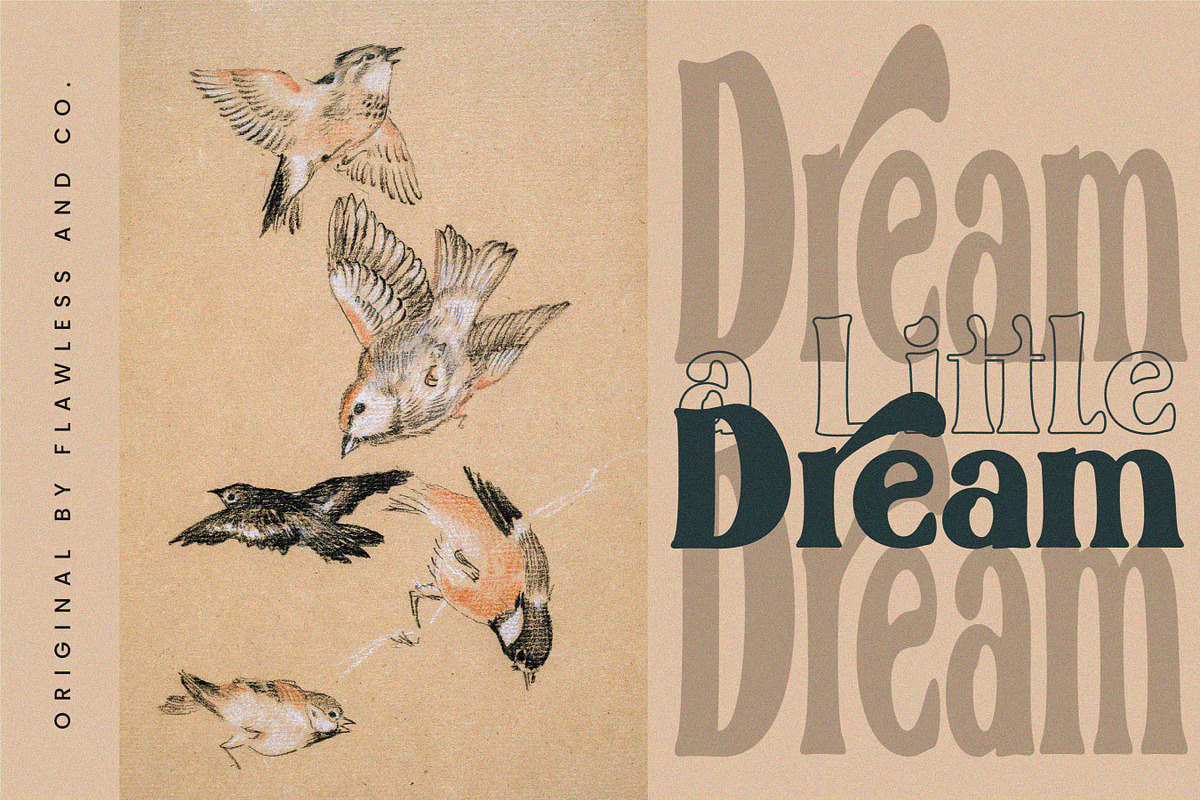Diamore - Modern Retro Font, a Script Font by Flawless And Co (Photo 9 of 11)