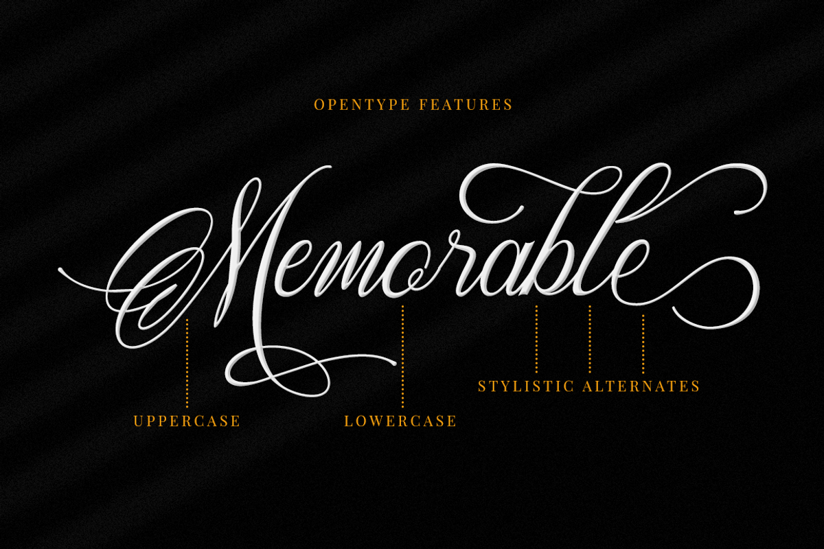 Memorable Romantic Calligraphy Font, a Script Font by RockboyStd (Photo 8 of 12)