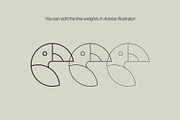Animals - Outline Icons & Logos, a Branding & Logo Template by Paulina Sara Design (Thumbnail 7 of 12)