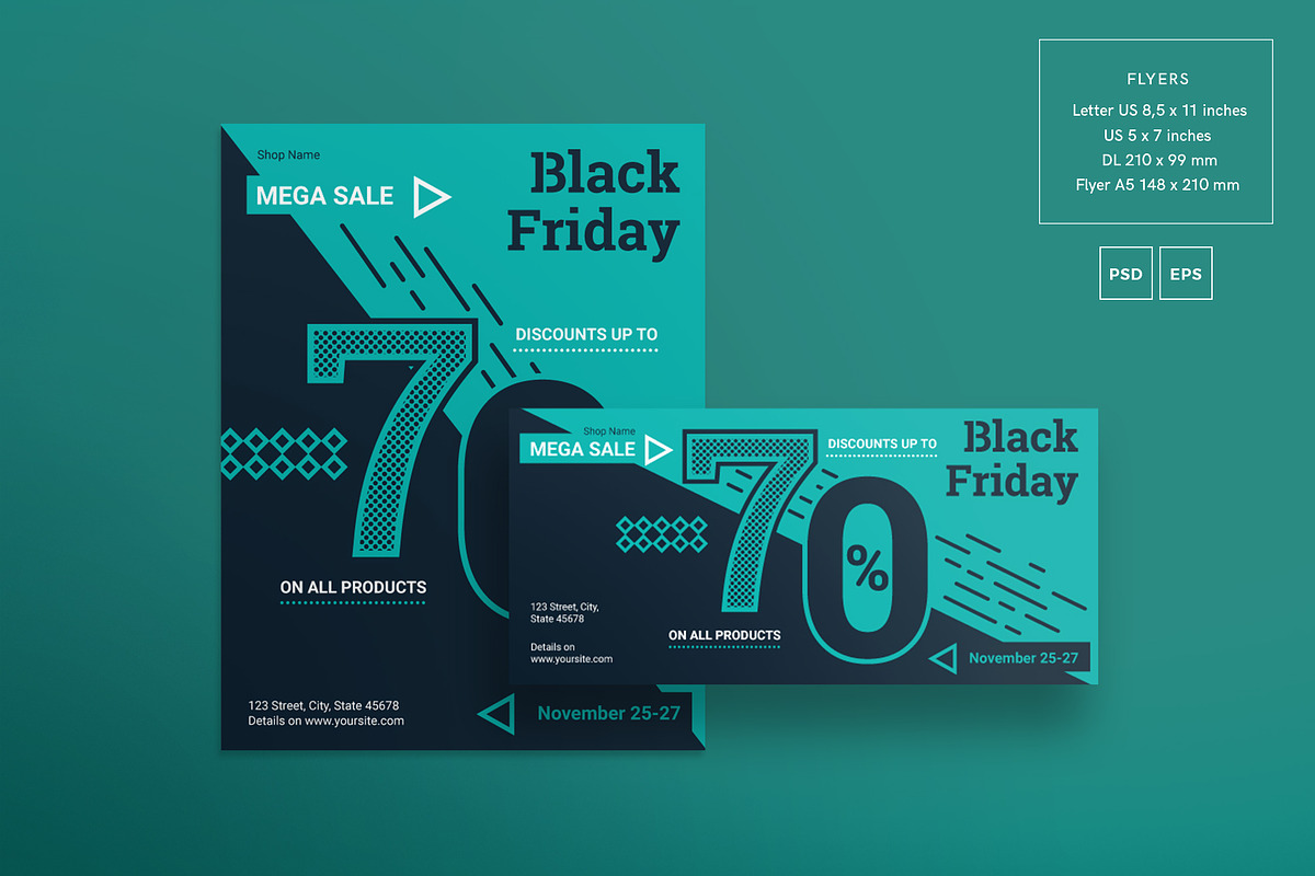 Black Friday Flyer Template Bundle, a Flyer Template by Amber Graphics (Photo 6 of 19)