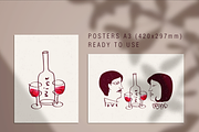 Modern wine collection, a Food Illustration by Tkoko vectors & patterns (Thumbnail 6 of 15)