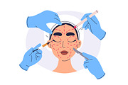 Plastic surgery in beauty clinic set, a Healthcare Illustration by Good Studio (Thumbnail 8 of 12)