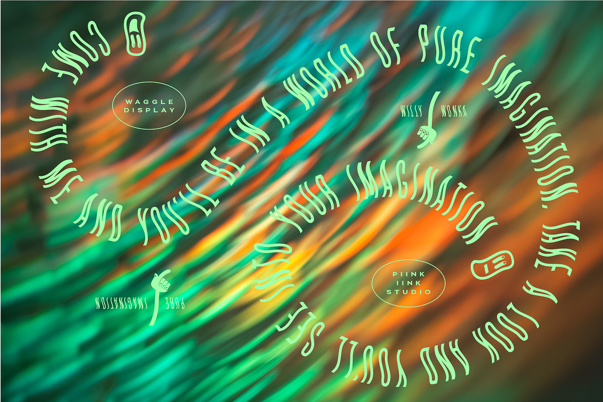WAGGLE Display Font preview 7