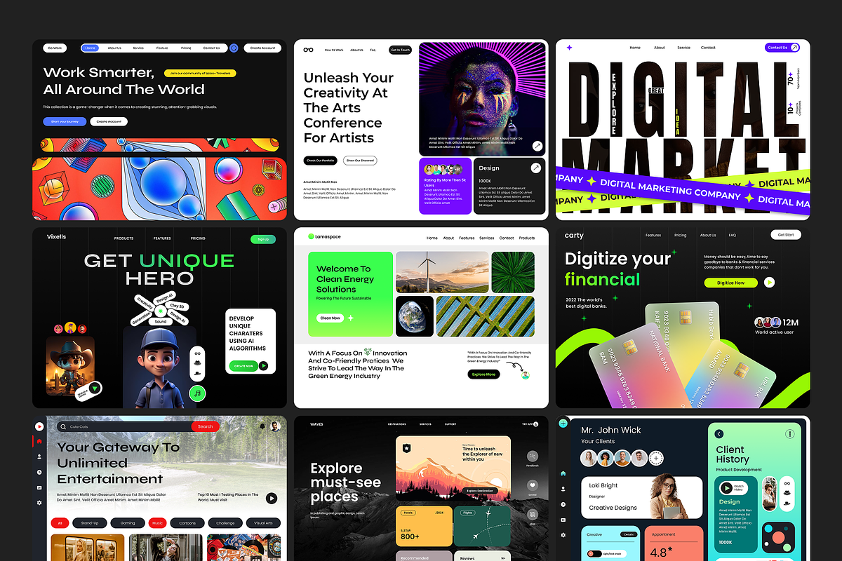 Hero Headers Figma Template, an UI Kit Template by Hammad Arif (Photo 5 of 5)