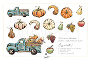 Fall Farm Market Clipart Autumn PNG, a Seasonal Illustration by KaramfilaS (Thumbnail 3 of 11)
