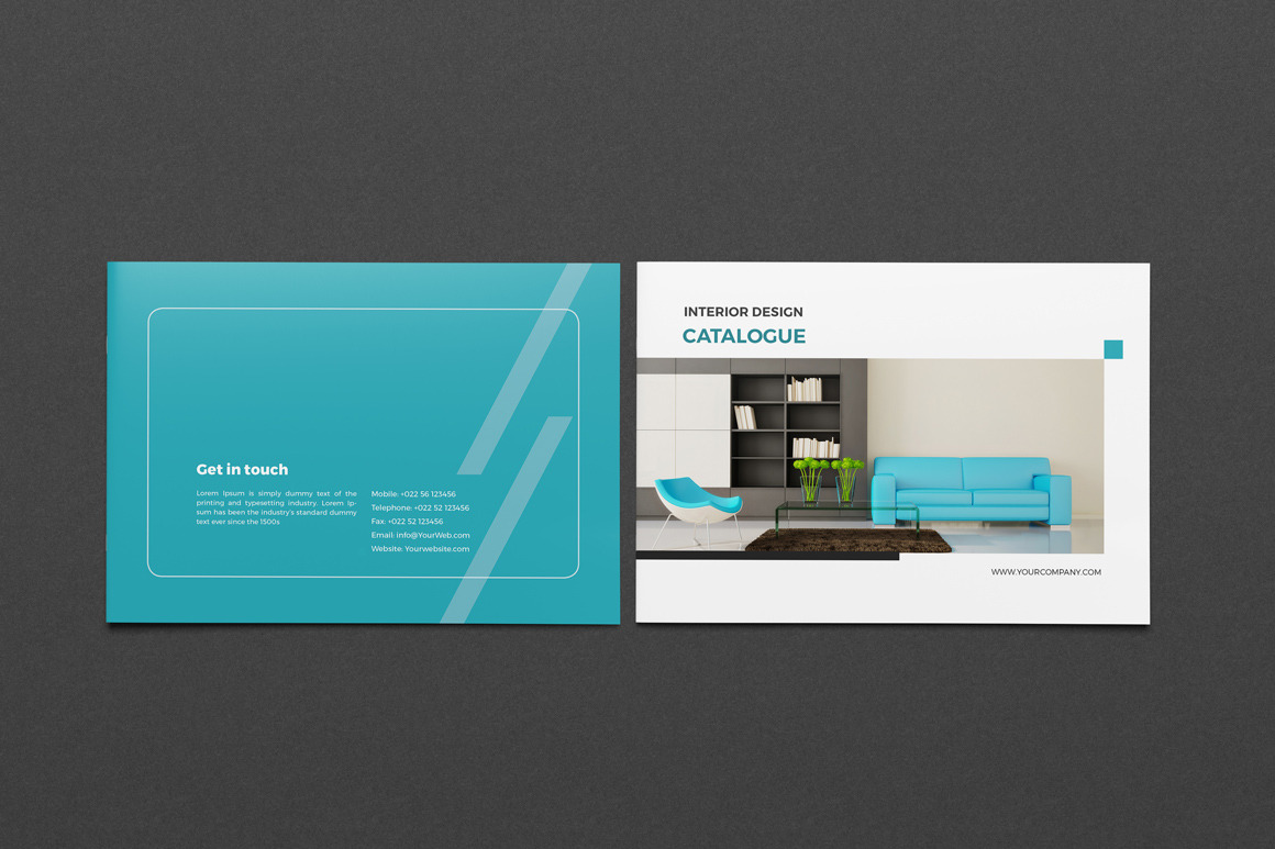 Interior Design Catalog Brochure, a Brochure Template by New Lines