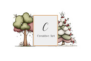 Whimsical Christmas Tree Clipart, an Illustration by Creative Art (Thumbnail 7 of 11)