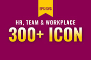 HR, Teamwork & Workplace Line Icons, an Outline Icon by gstudiovect21 (Thumbnail 1 of 5)