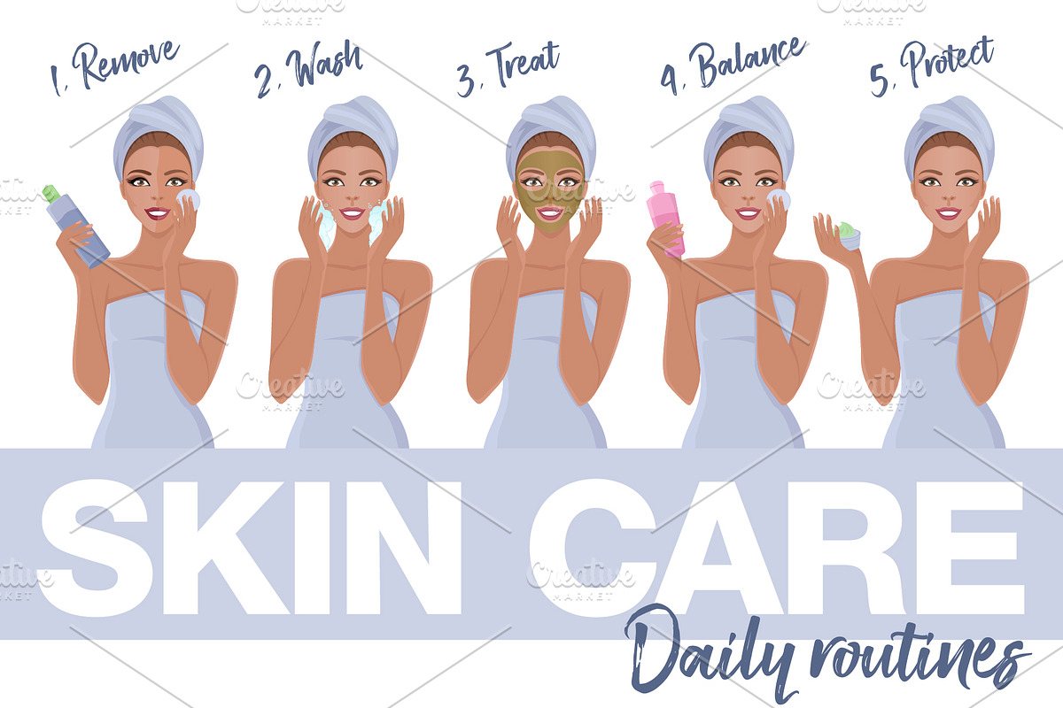 Skin Care Rituals. Day&Night., a Healthcare Illustration by VioSilent (Photo 4 of 9)