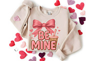 Be Mine Coquette Bow Valentine PNG, an Illustration by DreamPrint404 (Thumbnail 3 of 8)