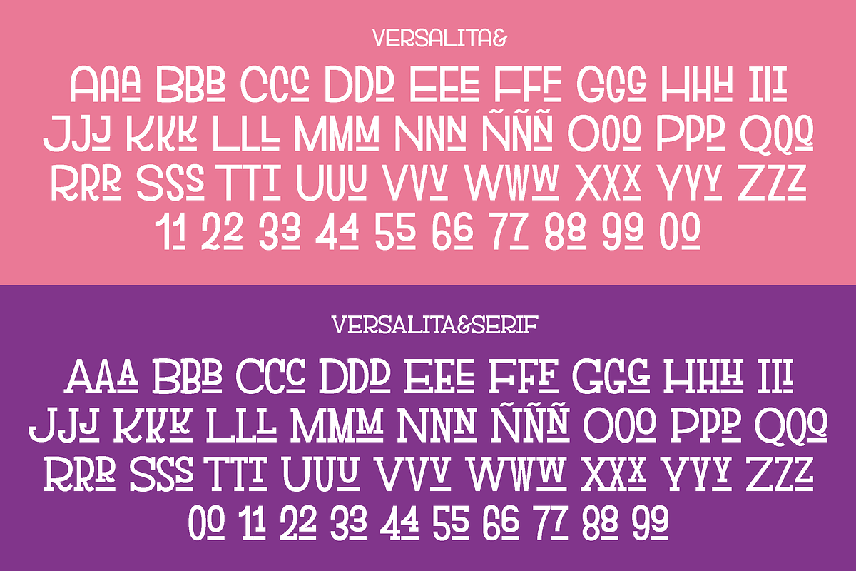 2in1 Versalita& + Versalita&Serif preview 2