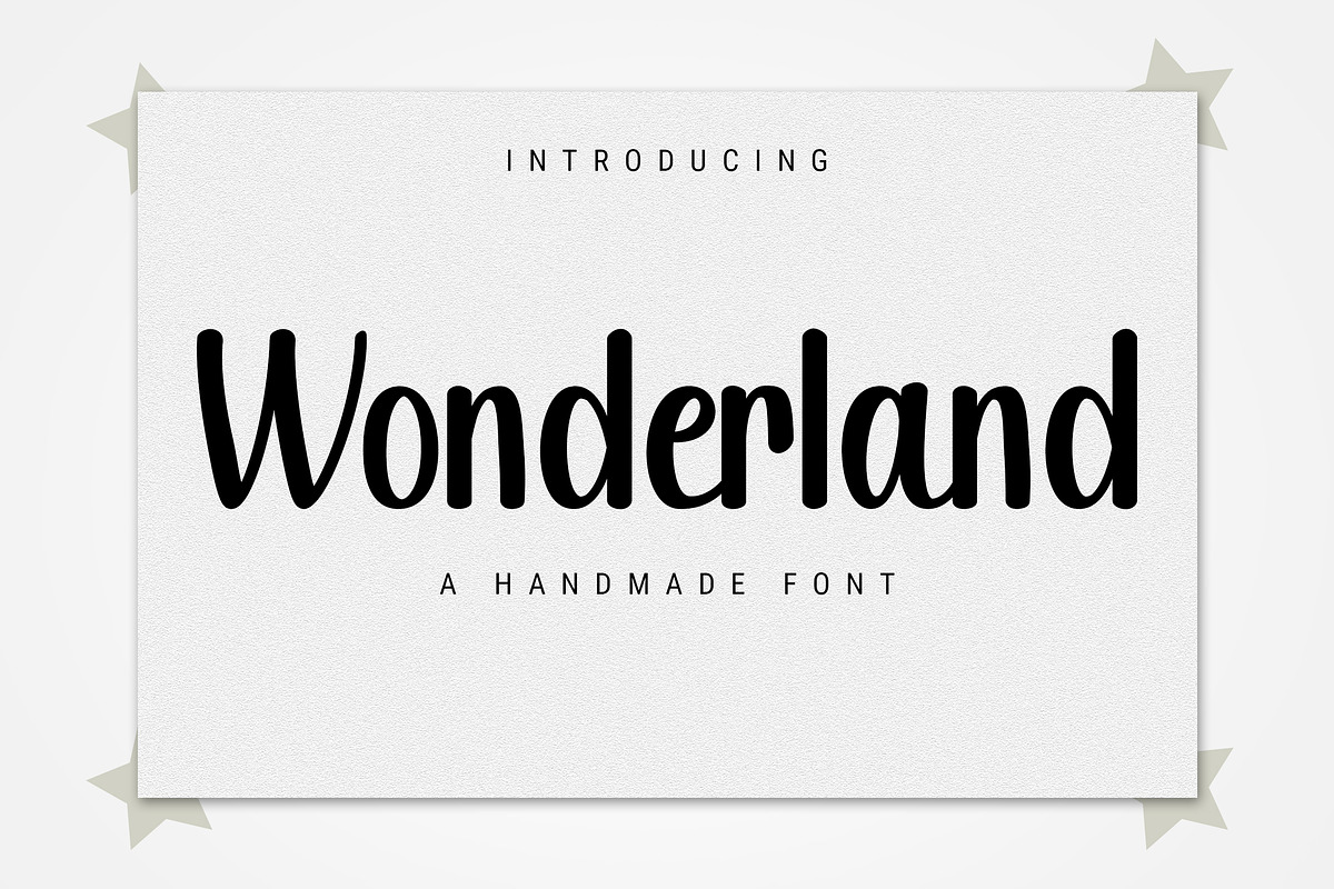Wonderland - Handwritten font, a Script Font by Fontcastle (Photo 1 of 9)