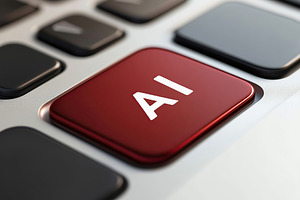 AI button on computer keyboard, a Background Photo by AlyaAnd