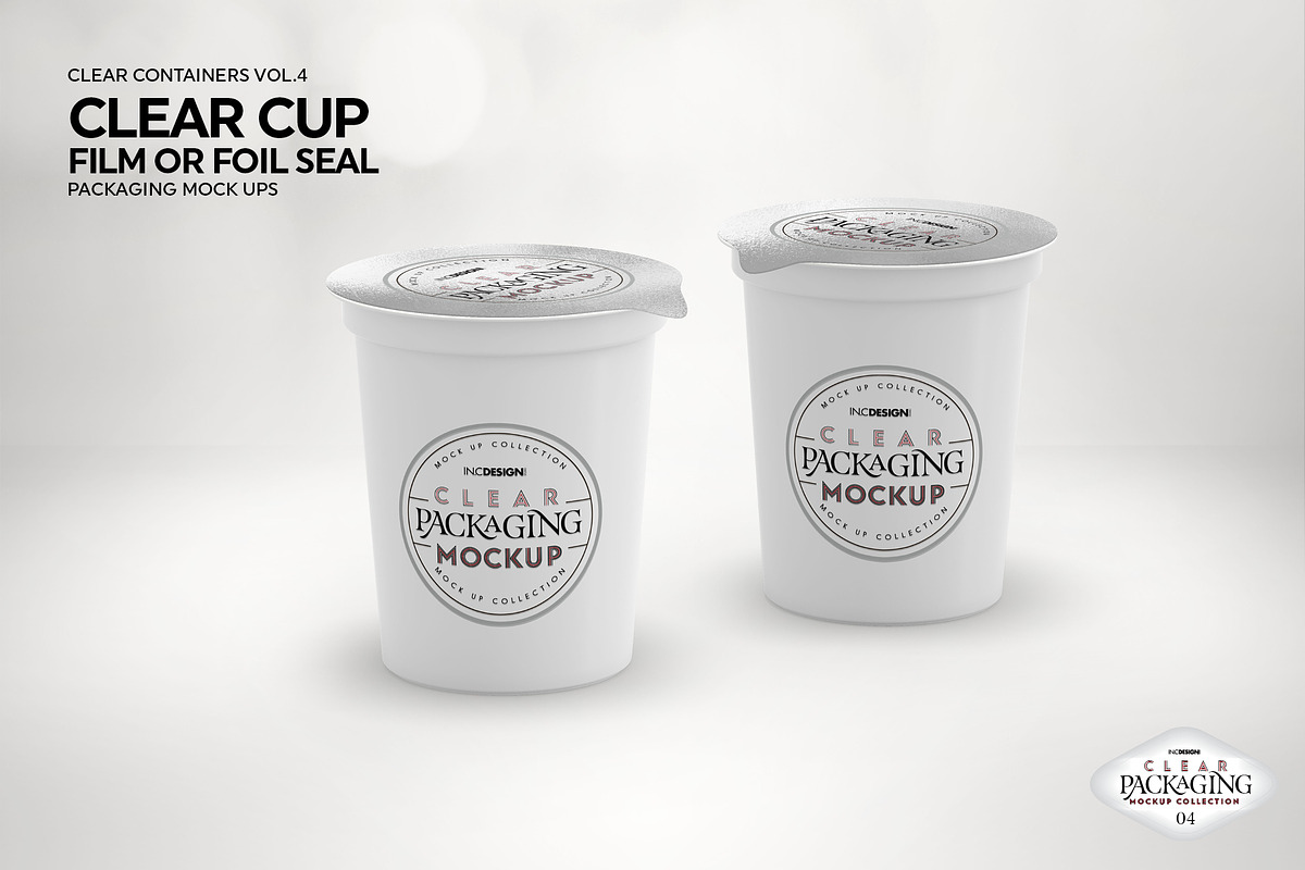 Clear Film Seal Cups PackagingMockup, a Cups & Container Mockup by INCDesign (Photo 6 of 7)