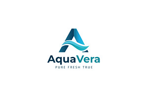 AquaVera Water Logo Template, a Branding & Logo Template by SANB