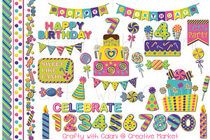 Candy Birthday Clipart