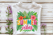 Summer Sea Turtle Floral Boho Flower, an Illustration by Craft Nest (Thumbnail 2 of 5)