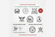 Simple Golf Logo Bundle, a Solid Icon by Tanya Kart (Thumbnail 6 of 9)