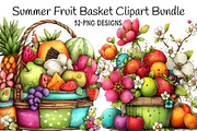 Summer Fruit Basket Clipart, an Illustration by Daily.Designs (Thumbnail 1 of 8)
