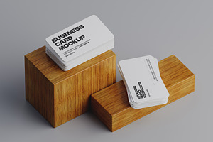 Rounded Business Card Mockups