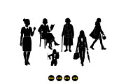 Modern Women Silhouette Pack, an Illustration by designvectx (Thumbnail 2 of 3)
