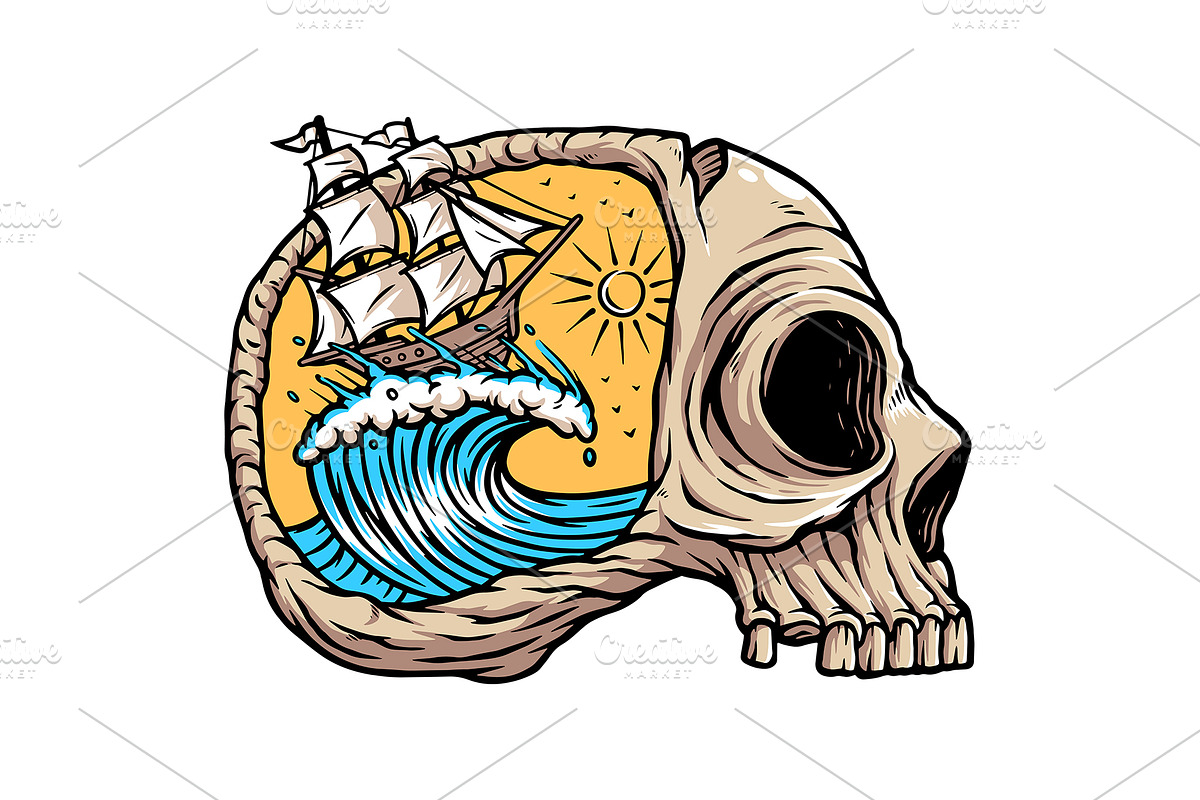 sailing on the ocean of horror, a Person Illustration by gunaonedesign (Photo 1 of 5)