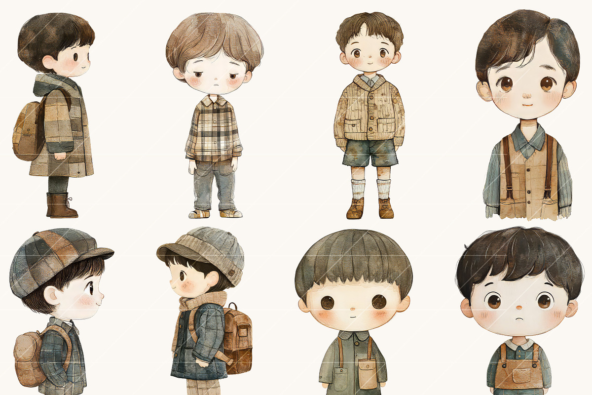 Whimsical Little Boy Clipart, a Person Illustration by Design Scotch (Photo 8 of 8)