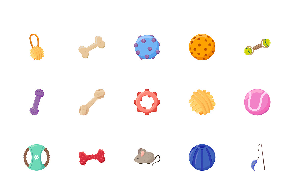 Pet Rubber Toy Set