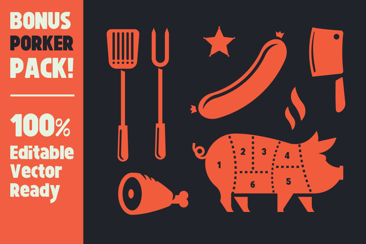 Porker Font (+ Bonus Pack) preview 4