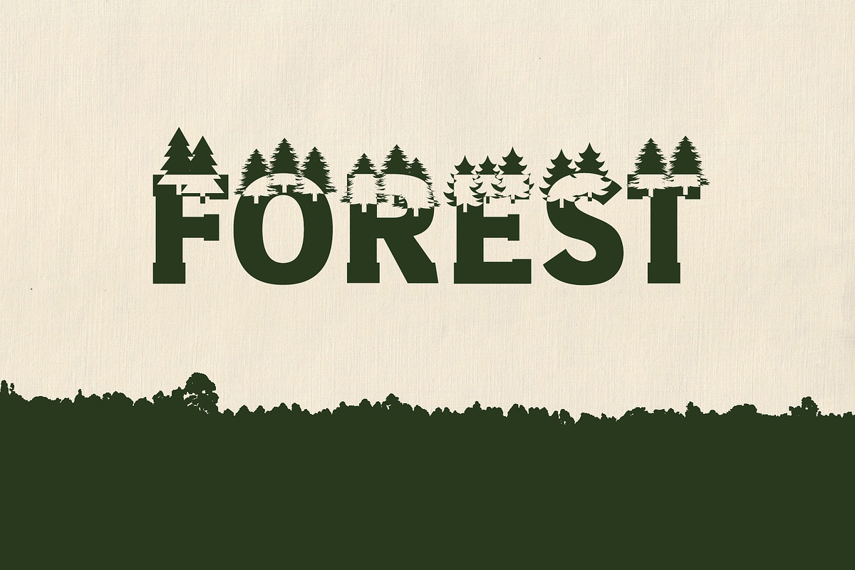 Forest Outdoors Font, a Font by vladocar (Photo 1 of 9)