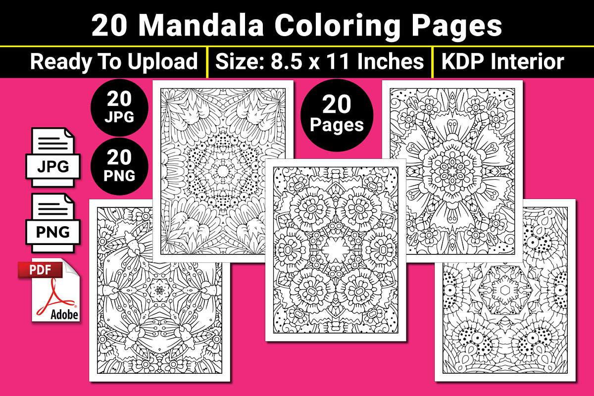 Mandala Coloring Book Pages, a Pattern Graphic by mirajeee (Photo 2 of 4)