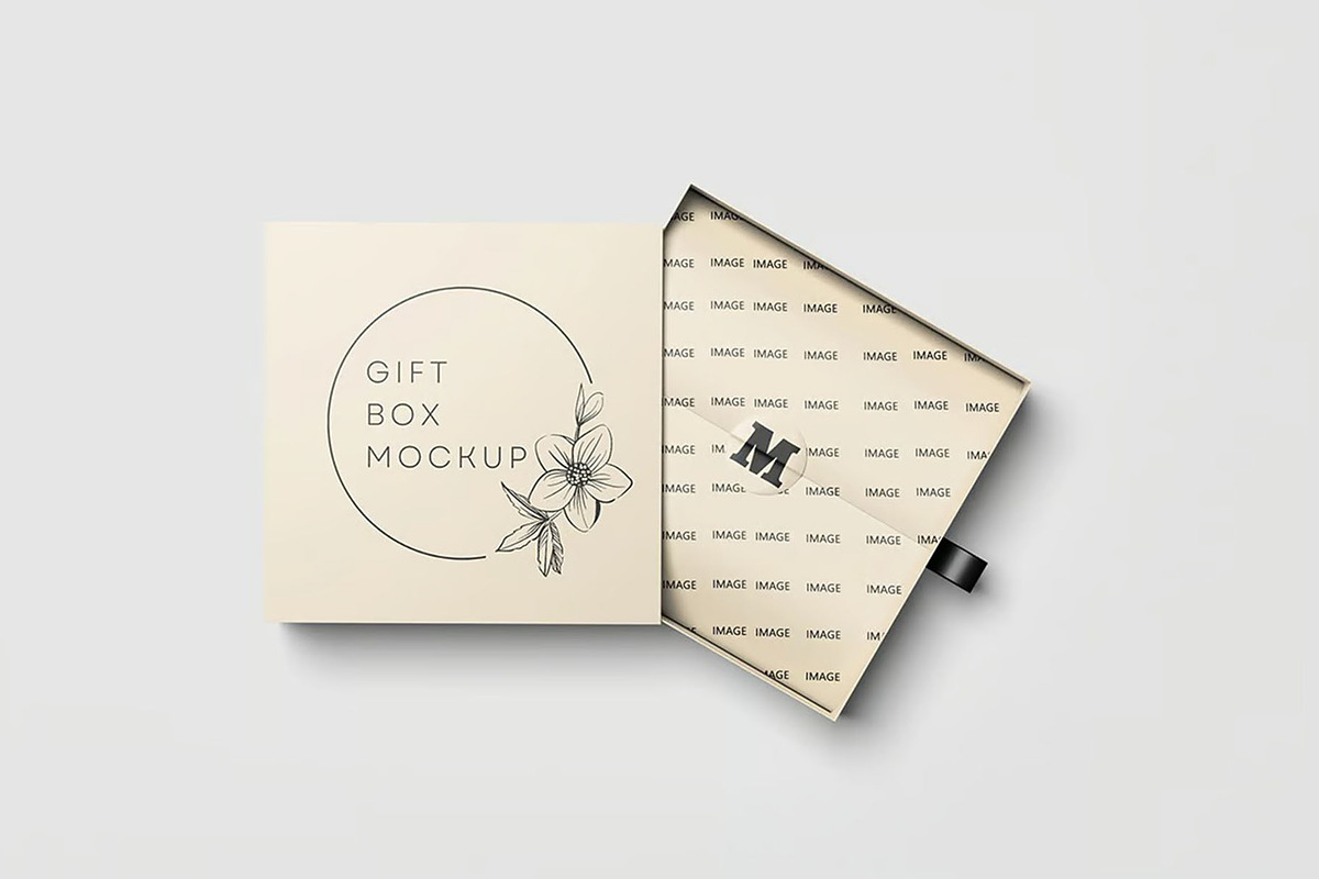 Gift Box Mockup, a Packaging Mockup by Hubzway (Photo 6 of 7)