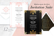 Modern Meets Art Deco Invite Suite, an Invitation Template by StoryBird Design (Thumbnail 1 of 6)