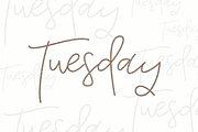 Tuesday - Handwritten Script Font, a Script Font by KA Designs (Thumbnail 8 of 11)