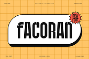 Facoran - Funky & Vintage Lebel Font, a Sans Serif Font by QR Design Studio (Thumbnail 1 of 6)