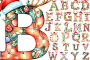 Christmas Alphabet Png Clipart, a Seasonal Illustration by Designking (Thumbnail 1 of 4)