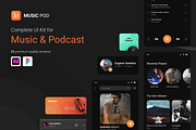 MusicPod App - Complete UI Kit, an App Template by Ragul Creates (Thumbnail 1 of 7)