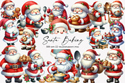 Santa Baking Clipart, an Illustration by Designworld (Thumbnail 1 of 6)