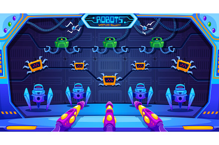Robot hunting carnival shoot game