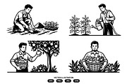 Activities of man tending his garden, a Person Illustration by Vectorlina (Thumbnail 3 of 3)