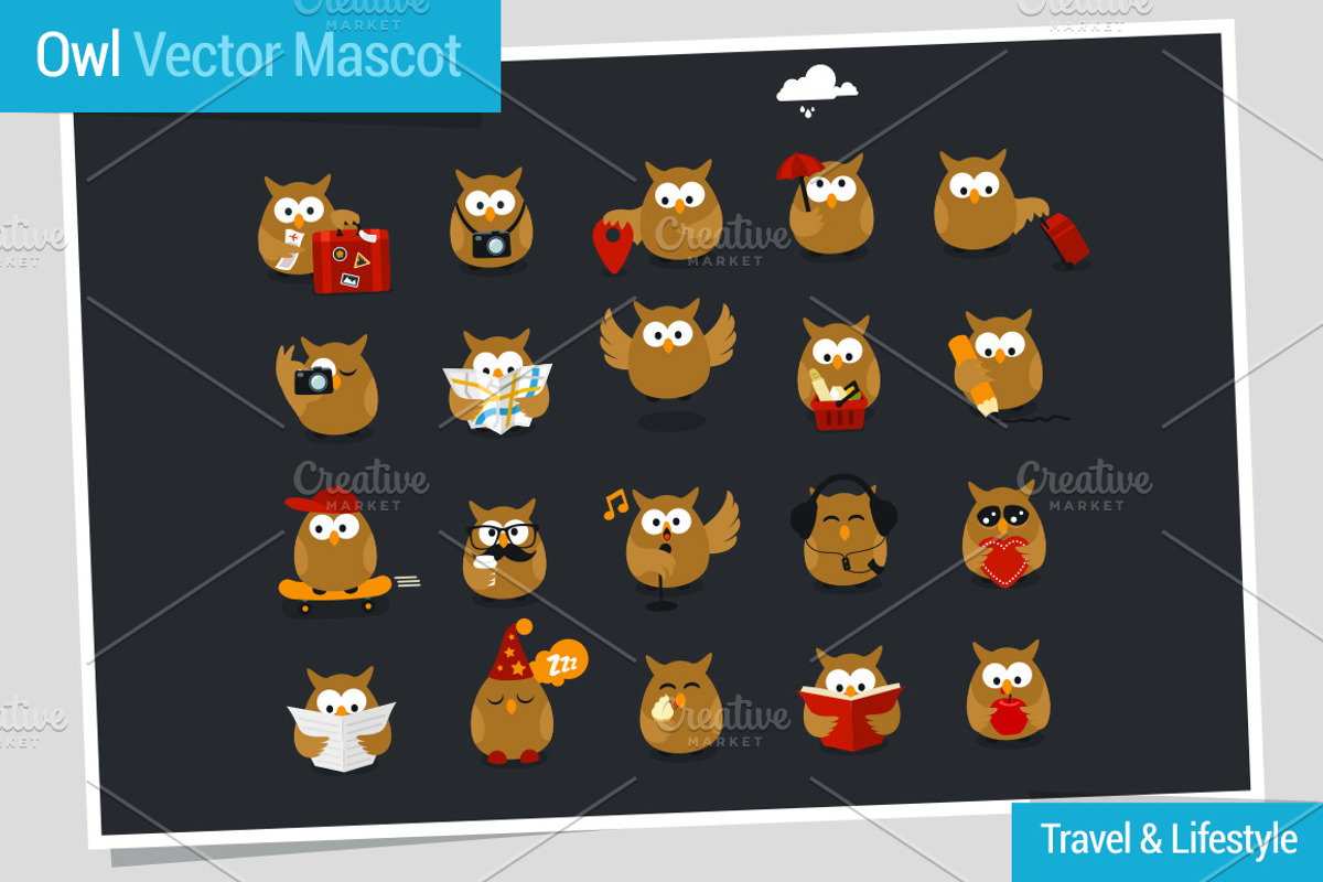 Owl - Vector Webiste Mascot, an Animal Illustration by wowu (Photo 3 of 5)
